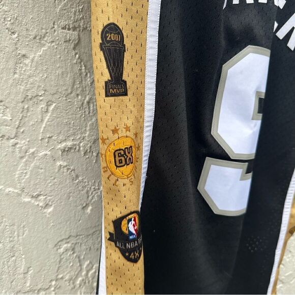 Tony Parker San Antonio Spurs Jersey Mitchell & Ness Hardwood Classics 2001-02 - Picture 9 of 14